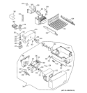 ICE MAKER & DISPENSER Diagram and Parts List for GSS22QFMCBB  General Electric Refrigerator
