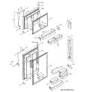 DOORS Diagram and Parts List for GTS19QBNCRWW  General Electric Refrigerator