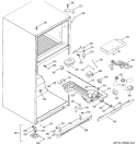 FRESH FOOD SECTION Diagram and Parts List for GTS19QBNCRWW  General Electric Refrigerator