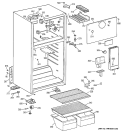 CABINET Diagram and Parts List for GTS15BBPELBB  General Electric Refrigerator