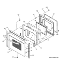 DOOR Diagram and Parts List for JBP99SH1SS  General Electric Range