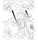CABINET & DRUM Diagram and Parts List for DCCH43EA4WW  General Electric Dryer