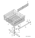 UPPER RACK ASSEMBLY Diagram and Parts List for EDW4000G02BB  General Electric Dishwasher