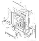 BODY PARTS Diagram and Parts List for GSD6600G02WW  General Electric Dishwasher