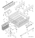 UPPER RACK ASSEMBLY Diagram and Parts List for PDW7700J01CC  General Electric Dishwasher