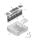 LOWER RACK ASSEMBLY Diagram and Parts List for PDW8200J01WW  General Electric Dishwasher