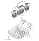 Part Location Diagram of WD28X10116 GE Lower Rack Comb