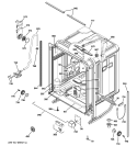 BODY PARTS Diagram and Parts List for PDW8600J01BB  General Electric Dishwasher
