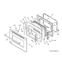 LOWER DOOR Diagram and Parts List for ZET3058BH1BB  General Electric Wall Oven