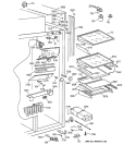 FRESH FOOD SECTION Diagram and Parts List for ZISS42DCASS  General Electric Refrigerator
