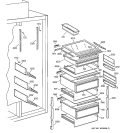 FRESH FOOD SECTION Diagram and Parts List for ZISS42DCASS  General Electric Refrigerator