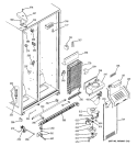 FREEZER SECTION Diagram and Parts List for GSA22KBMCFWW  General Electric Refrigerator