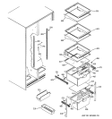 FRESH FOOD SHELVES Diagram and Parts List for GSG22KBMCFBB  General Electric Refrigerator