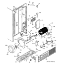 SEALED SYSTEM & MOTHER BOARD Diagram and Parts List for GSS25JFMCWW  General Electric Refrigerator