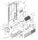 SEALED SYSTEM & MOTHER BOARD Diagram and Parts List for GSS25JFMDCC  General Electric Refrigerator