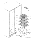 Part Location Diagram of WR72X10052 GE SUPPORT SLIDE BASKET Left Hand