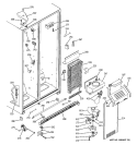 FREEZER SECTION Diagram and Parts List for GSS20DBMCWW  General Electric Refrigerator