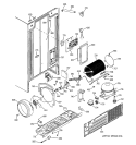 SEALED SYSTEM & MOTHER BOARD Diagram and Parts List for GSS22KGMCBB  General Electric Refrigerator
