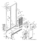 FREEZER SECTION Diagram and Parts List for GSS25JEMACC  General Electric Refrigerator