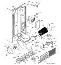 SEALED SYSTEM & MOTHER BOARD Diagram and Parts List for GSS25JFMBCC  General Electric Refrigerator