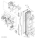 FREEZER DOOR Diagram and Parts List for PSA22MIMCFWW  General Electric Refrigerator