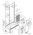 FREEZER SECTION Diagram and Parts List for PSA22MIMCFWW  General Electric Refrigerator
