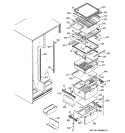 FRESH FOOD SHELVES Diagram and Parts List for PSG22MIMBFWW  General Electric Refrigerator