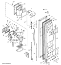 FREEZER DOOR Diagram and Parts List for PSG22MIMCFWW  General Electric Refrigerator