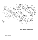 CONTROLS & BACKSPLASH Diagram and Parts List for WWXR4100T6WB  General Electric Washer