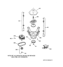 SUSPENSION, PUMP & DRIVE COMPONENTS Diagram and Parts List for WWXR4100T6WB  General Electric Washer
