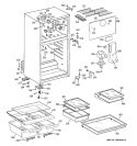 CABINET Diagram and Parts List for GTS16JBRERBB  General Electric Refrigerator
