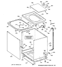 CABINET, COVER & FRONT PANEL Diagram and Parts List for WHDSR209D1WW  General Electric Washer