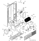 SEALED SYSTEM & MOTHER BOARD Diagram and Parts List for SSS25KFMBWW  General Electric Refrigerator