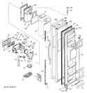 FREEZER DOOR Diagram and Parts List for GSS25SGMDBS  General Electric Refrigerator