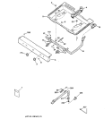 GAS & BURNER PARTS Diagram and Parts List for RGB508PPH1CT  Hotpoint Range