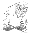 BODY PARTS Diagram and Parts List for HDA3400G02BB  Hotpoint Dishwasher