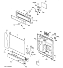 ESCUTCHEON & DOOR ASSEMBLY Diagram and Parts List for GSD1000G02WW  General Electric Dishwasher