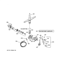 MOTOR - PUMP MECHANISM Diagram and Parts List for GSD2600G00CC  General Electric Dishwasher