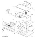 Part Location Diagram of WB36T10617 GE Control Panel with Touchpad - White