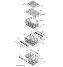 FREEZER SHELVES Diagram and Parts List for PCG23NHMHFWW  General Electric Refrigerator