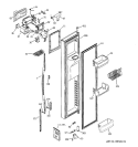 FREEZER DOOR Diagram and Parts List for PSG25MIMHCWW  General Electric Refrigerator