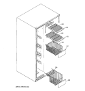 FREEZER SHELVES Diagram and Parts List for PSG25MIMHCWW  General Electric Refrigerator