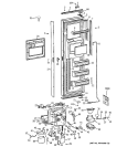 FREEZER DOOR Diagram and Parts List for BISB42EKB  General Electric Refrigerator