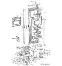 FREEZER DOOR Diagram and Parts List for BISB42ELB  General Electric Refrigerator