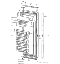 FRESH FOOD DOOR Diagram and Parts List for BISB42ELB  General Electric Refrigerator