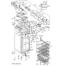 FREEZER SECTION Diagram and Parts List for BISB42ELB  General Electric Refrigerator