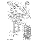 FREEZER SECTION Diagram and Parts List for ZISW42EMB  General Electric Refrigerator
