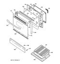 DOOR & DRAWER PARTS Diagram and Parts List for JGBP24BEH1CT  General Electric Range