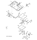 GAS & BURNER PARTS Diagram and Parts List for JGBP26CEH1CC  General Electric Range