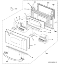 DOOR PARTS Diagram and Parts List for SCB2000FCC02  General Electric Microwave Oven Combo